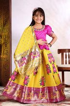 Girls Lehenga Choli Set with Banarasi Dupatta – Kids Festive Ethnic Wear | Wedding & Party Wear Dress