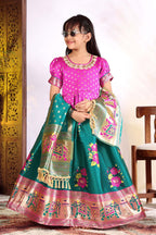 Girls Lehenga Choli Set with Banarasi Dupatta – Kids Festive Ethnic Wear | Wedding & Party Wear Dress