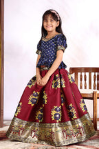 Girls Lehenga Choli Set with Banarasi Dupatta – Kids Festive Ethnic Wear | Wedding & Party Wear Dress