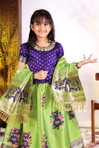Girls Lehenga Choli Set with Banarasi Dupatta – Kids Festive Ethnic Wear | Wedding & Party Wear Dress