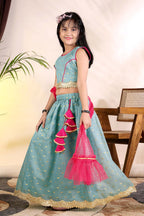 Girls Trendy Lehenga Choli Set with Net Dupatta – Kids Festive & Party Wear Ethnic Outfit