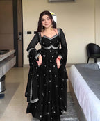 Embroidered Georgette Anarkali Suit with Dupatta – Party & Festive Wear