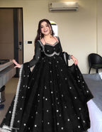 Embroidered Georgette Anarkali Suit with Dupatta – Party & Festive Wear