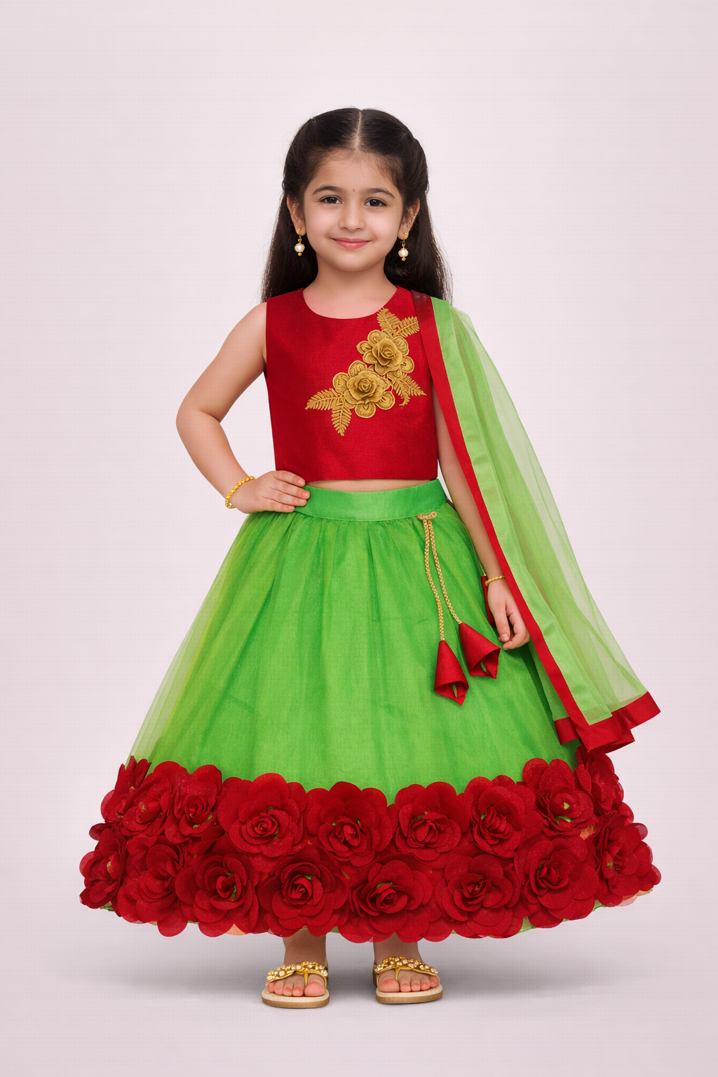 Embriodery Lehenga Choli and Dupatta Set