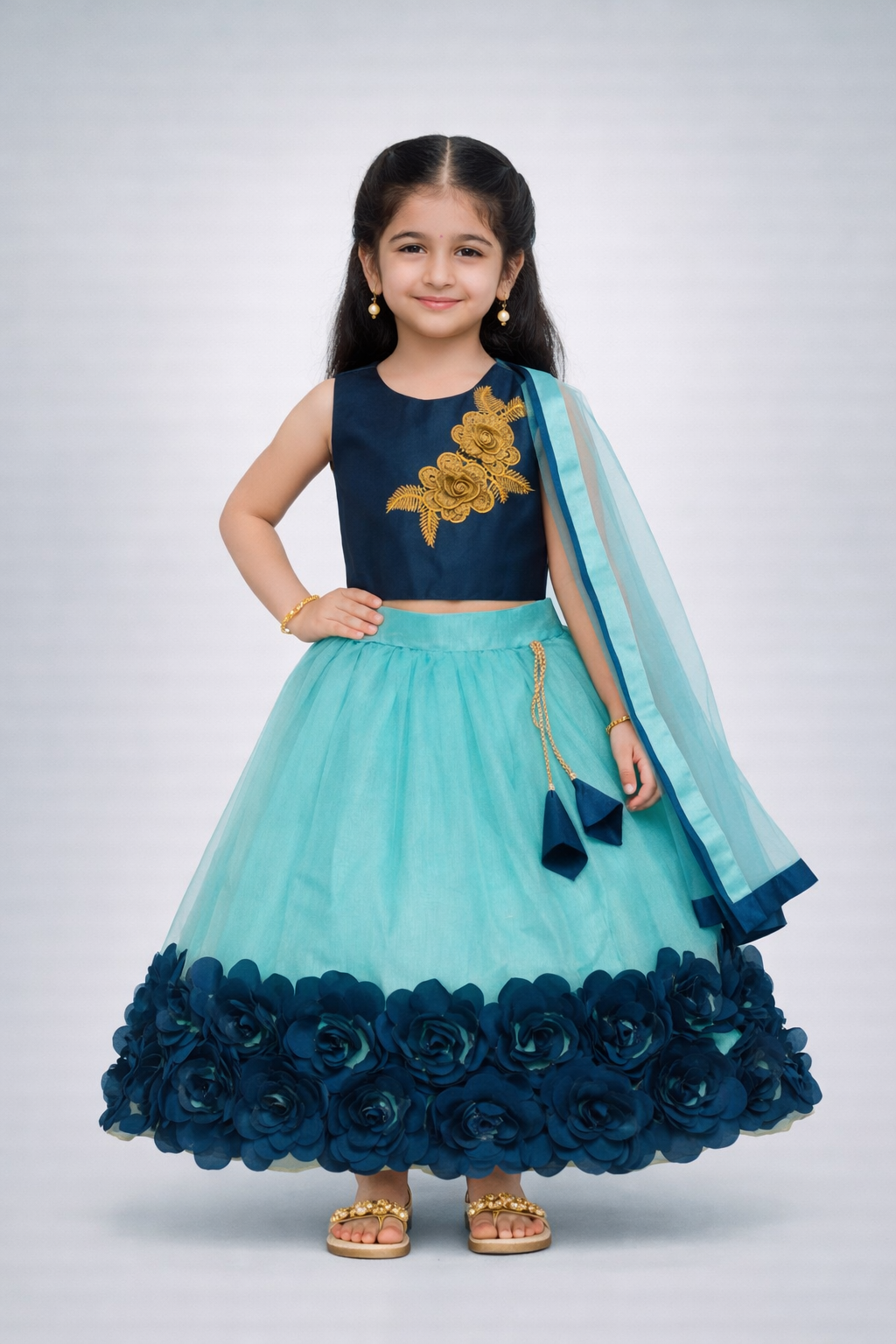 Embriodery Lehenga Choli and Dupatta Set