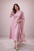 Light Peach Kurta Set for Women – Daily & Casual Wear