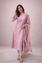 Light Peach Kurta Set for Women – Daily & Casual Wear