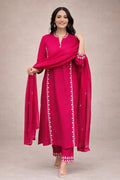 Hot Pink Kurta Set for Women – Casual & Daily Wear