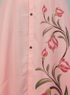 Women’s A-Line Kurti Tunic | Floral Print Ethnic Top with Front Button Design