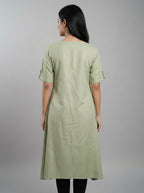 Women’s A-Line Kurti Tunic | Floral Print Ethnic Top with Front Button Design