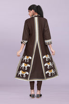 Designer Women’s Kurti Dress | Elegant A-Line Ethnic Wear with Elephant Print