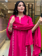 Hot Pink Kurta Set for Women – Casual & Daily Wear