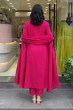 Hot Pink Kurta Set for Women – Casual & Daily Wear