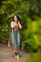 Green Printed Kurta Set with Dupatta – Casual & Festive Wear for Women