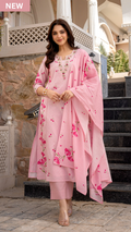 Lemon Yellow Floral Kurta Set with Dupatta – Casual & Festive Wear