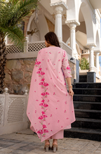 Lemon Yellow Floral Kurta Set with Dupatta – Casual & Festive Wear