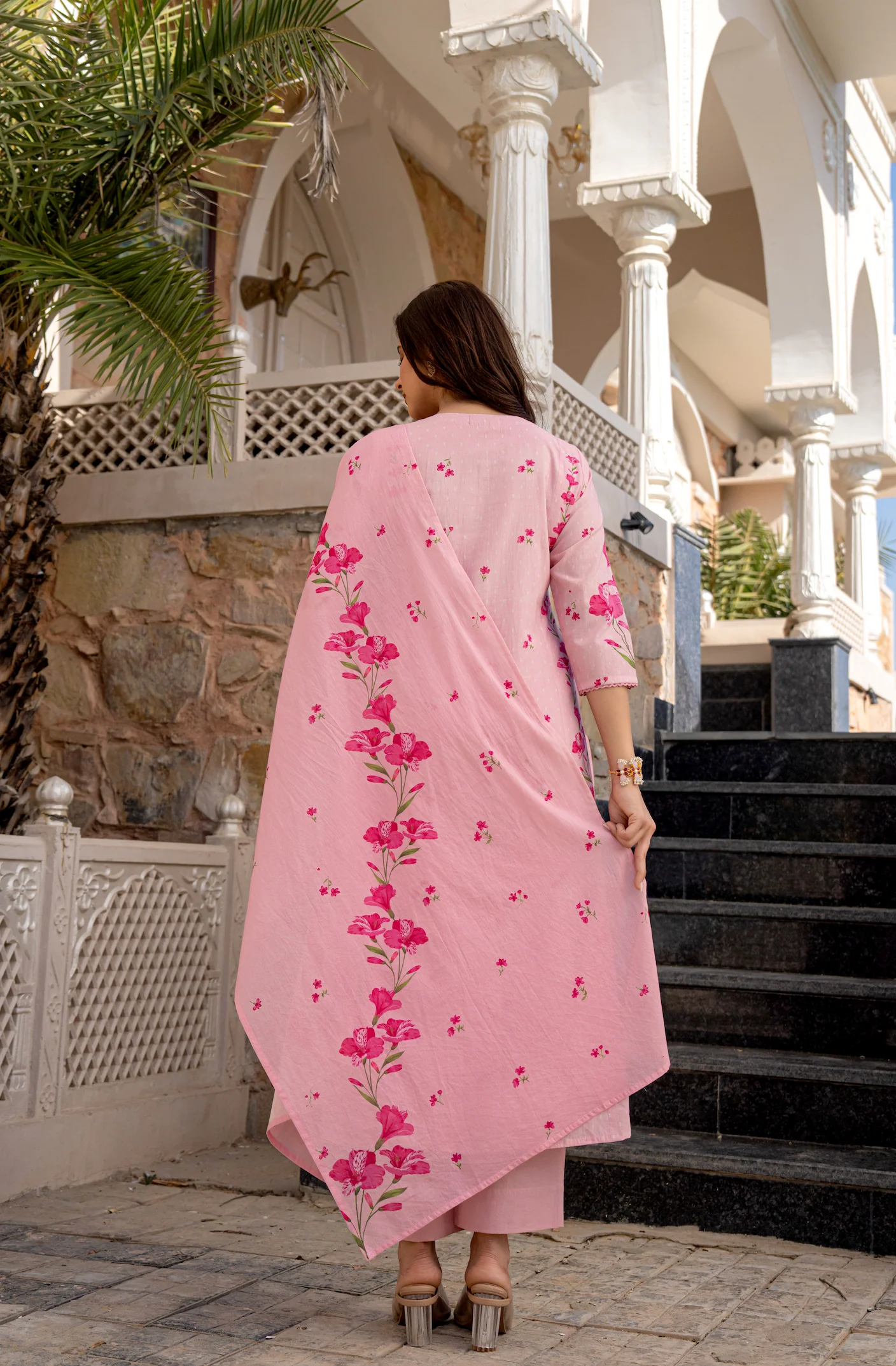 Lemon Yellow Floral Kurta Set with Dupatta – Casual & Festive Wear
