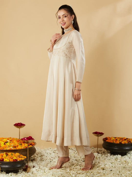 Mint Green Anarkali Suit Set for Women – Festive & Party Wear