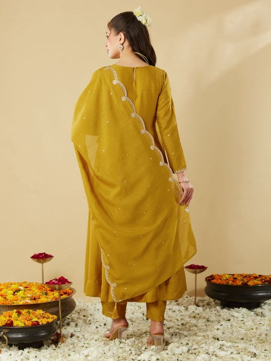 Mint Green Anarkali Suit Set for Women – Festive & Party Wear